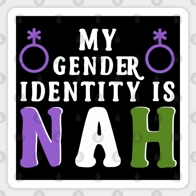 My Gender Identity is Nah Queer Pride Sticker by HamilcArt